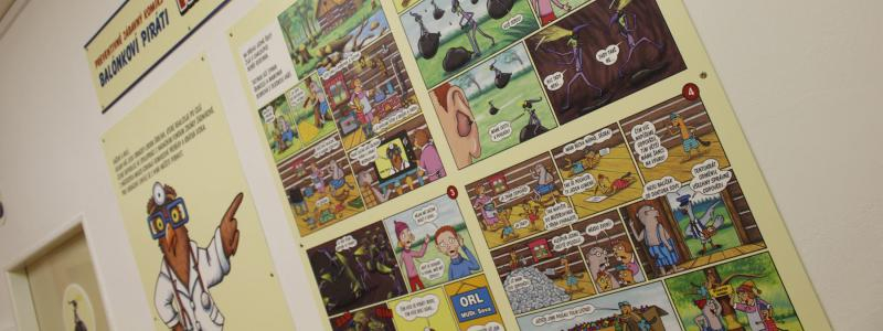 Příběh o balónkových pirátech ozdobil čekárnu ORL oddělení